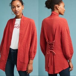 Anthropologie Corset-Back Cardigan